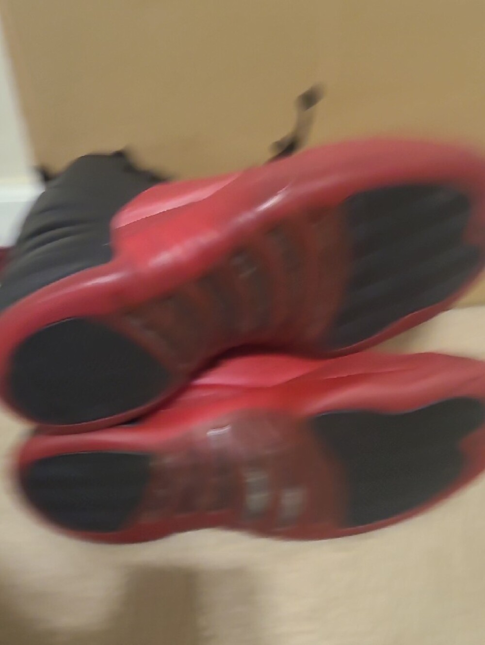 Nike Black and Red High-Top Basketball Sneakers - Picture 5 of 7